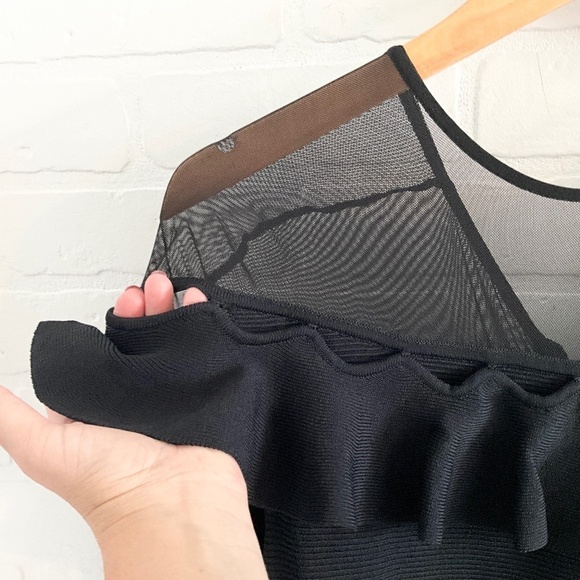 Sachin&Babi Gown Maxi Dress Knit Mesh Sheer Dark romantic Goth S - Picture 3 of 10